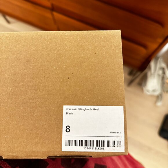 reformation nazanin slingback heel size 8 in black - Picture 4 of 4